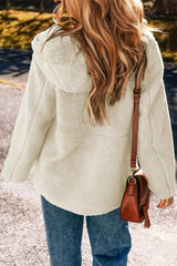 Drawstring Zip Up Long Sleeve Hooded Jacket - Trendsi - Flyclothing LLC