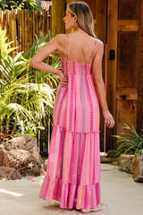 Printed Surplice Maxi Cami Dress - Trendsi - Flyclothing LLC