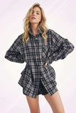 Aemi + Co Plaid Button Up Flannel Shirt with Chest Pocket - Trendsi - Flyclothing LLC