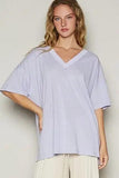 POL V-Neck Half Sleeve T-Shirt - Trendsi