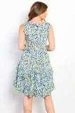 Be Stage Full Size Print Wrinkle Free Ruffled Dress - Trendsi - Flyclothing LLC