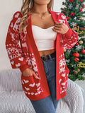 Pocketed Open Front Long Sleeve Cardigan - Trendsi - Flyclothing LLC