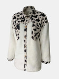 Fuzzy Button Up Long Sleeve Jacket - Trendsi - Flyclothing LLC