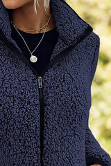 Pocketed Zip Up Turtleneck Jacket - Trendsi - Flyclothing LLC