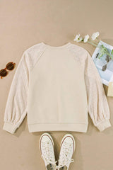Round Neck Long Sleeve Sweatshirt - Trendsi - Flyclothing LLC