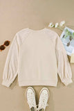Round Neck Long Sleeve Sweatshirt - Trendsi - Flyclothing LLC