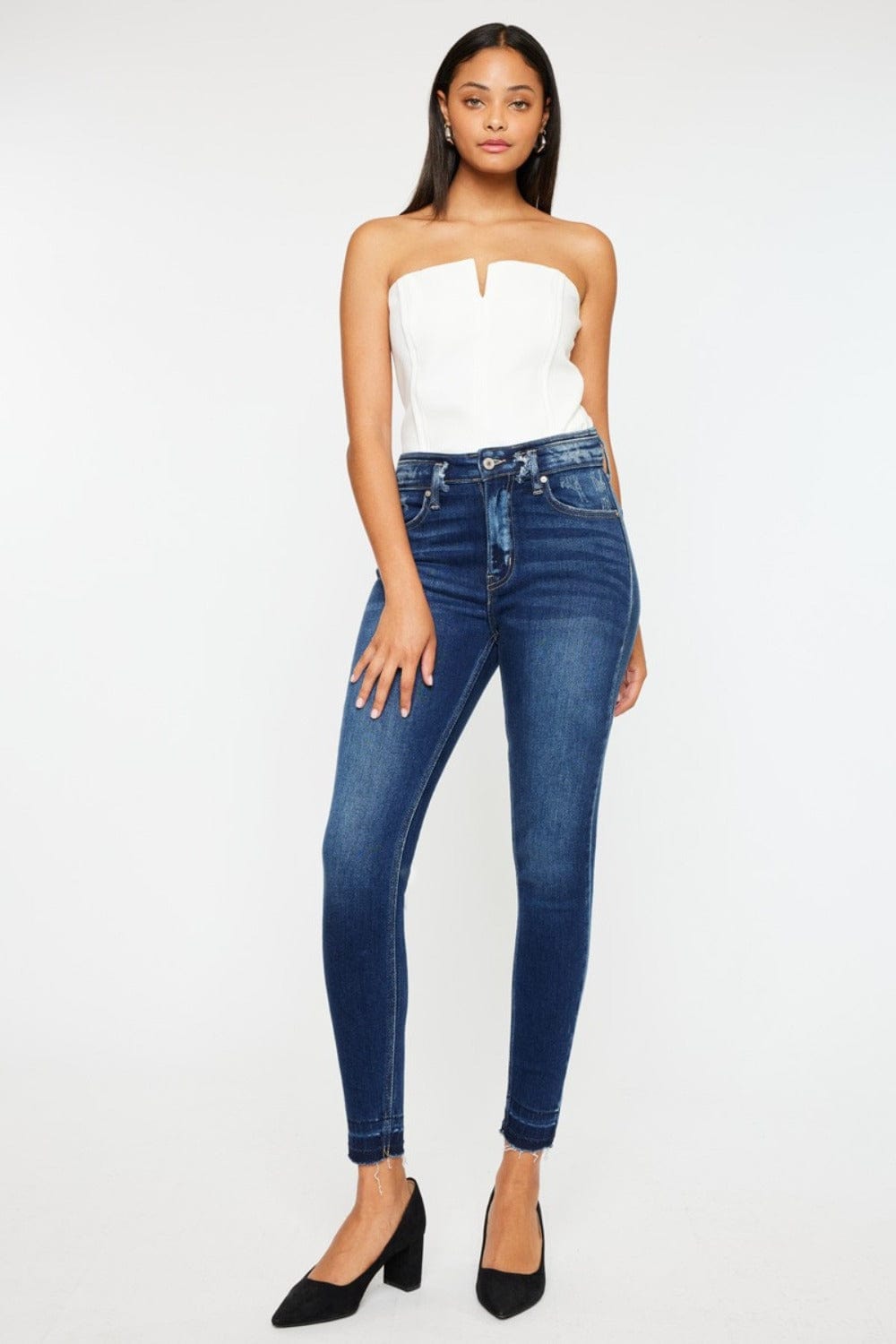 Kancan Full Size High Rise Ankle Skinny Jeans - Trendsi