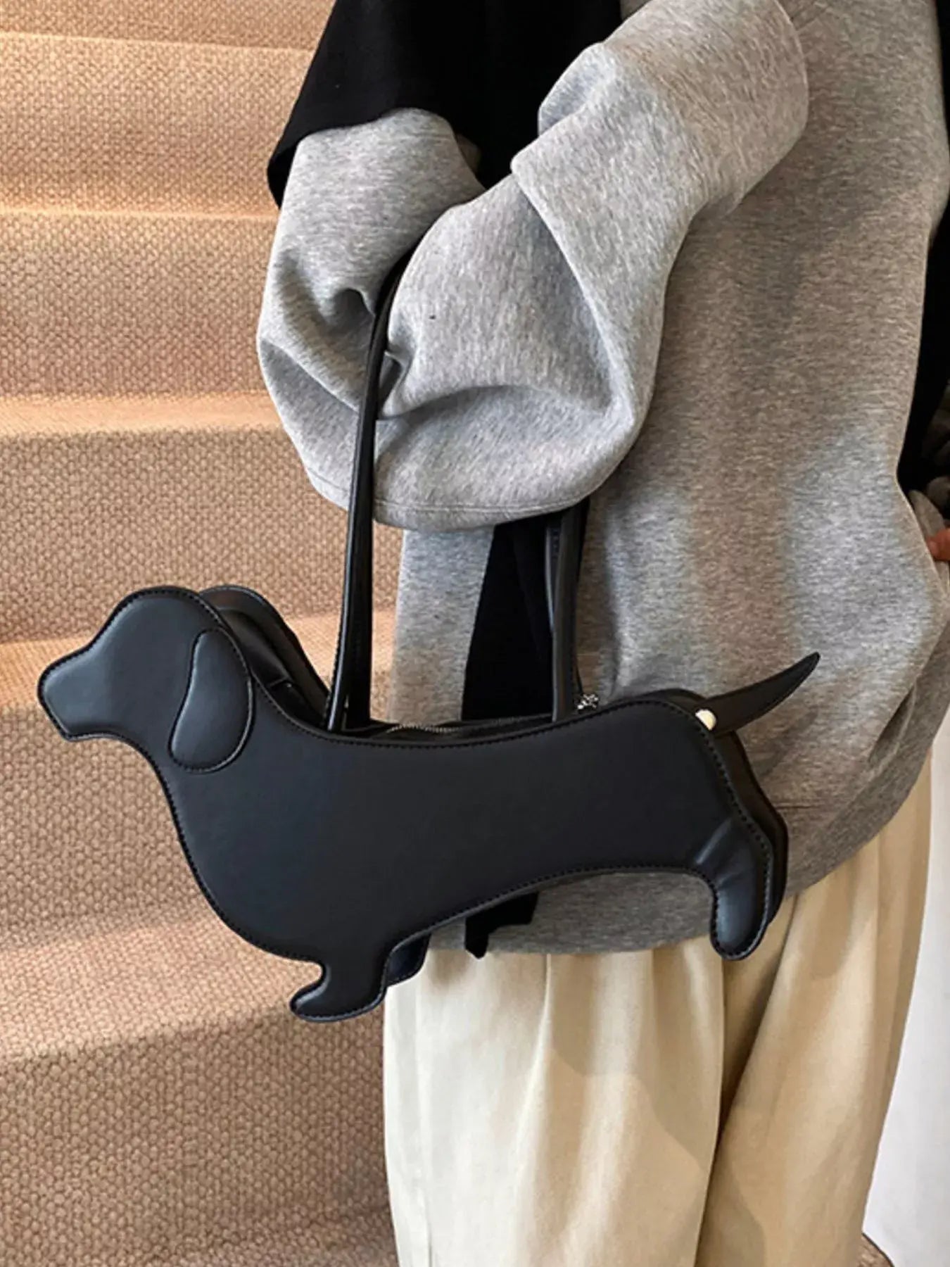 Dachshund Shaped Shoulder Bag - Trendsi - Flyclothing LLC