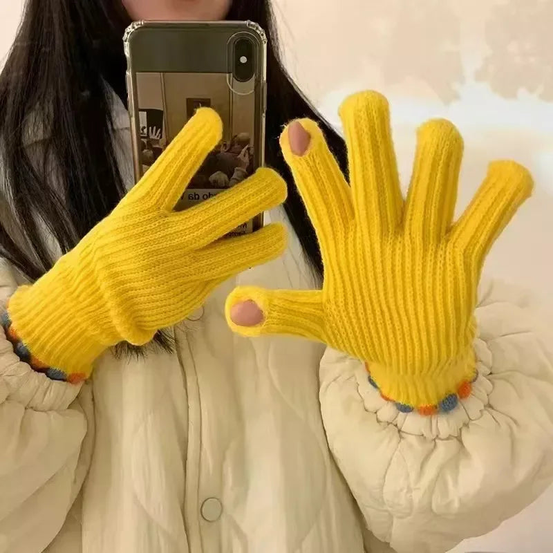 Fingerless Knitted Gloves - Trendsi - Flyclothing LLC