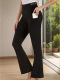 Bootcut High Rise Pants with Pockets - Trendsi - Flyclothing LLC