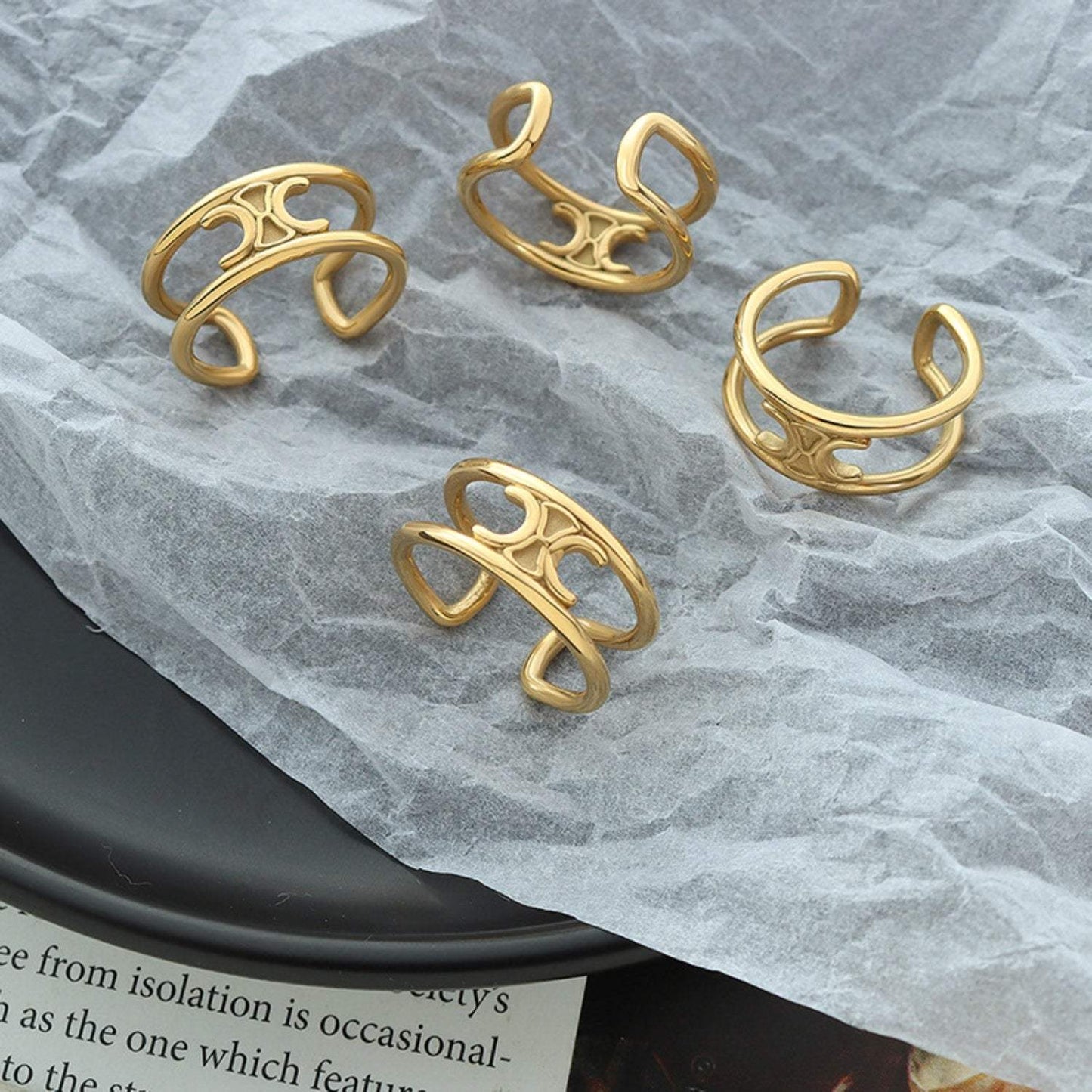 Titanium Steel Double-Layered Ring - Trendsi - Flyclothing LLC