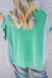 Patchwork Color Block Round Neck Long Sleeve Top - Trendsi - Flyclothing LLC