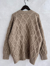 Diamond Round Neck Long Sleeve Sweater - Trendsi - Flyclothing LLC