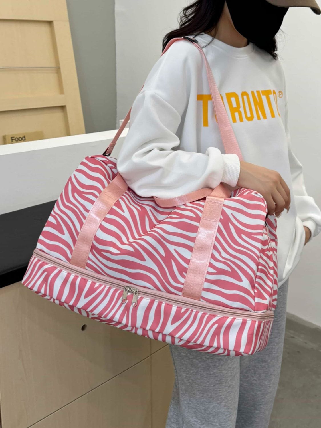 Oxford Cloth Leopard Travel Bag - Trendsi