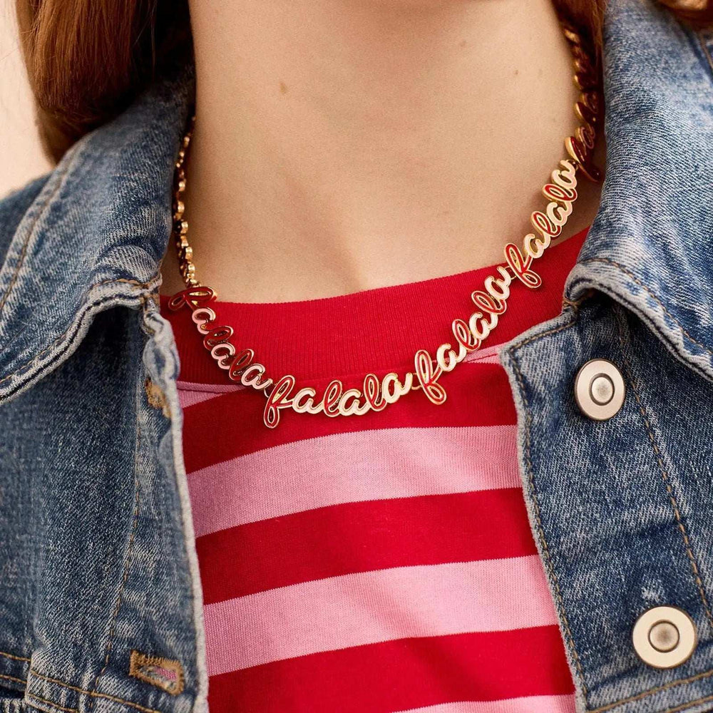 Rhinestone 14K Gold-Plated Beaded Necklace - Trendsi - Flyclothing LLC