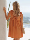 Full Size Frill Pocketed Square Neck Wide Strap Dress - Trendsi - Flyclothing LLC