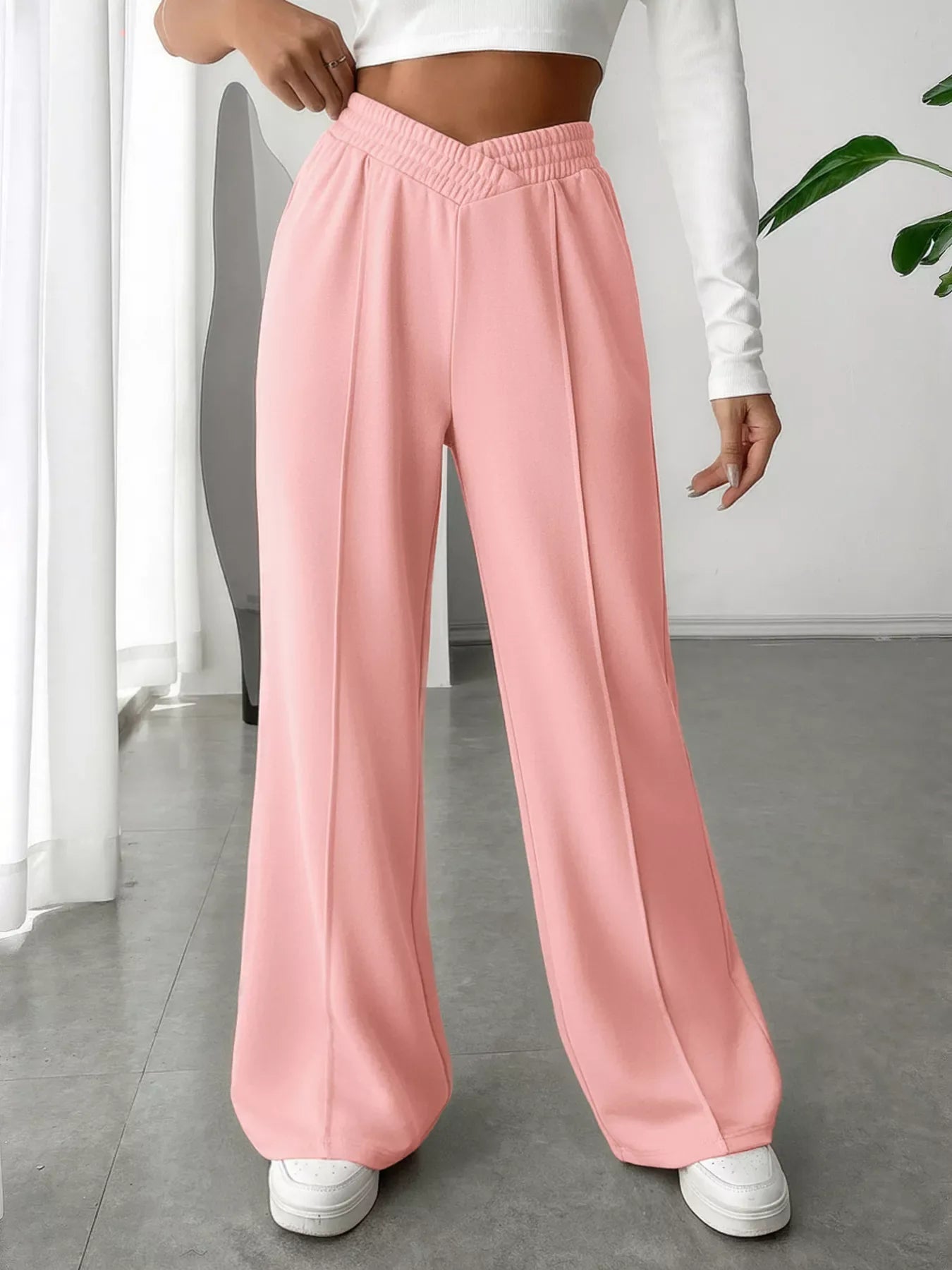 Wide Leg High Waist Pants - Trendsi - Flyclothing LLC