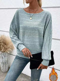 Full Size Round Neck Long Sleeve Top - Trendsi - Flyclothing LLC
