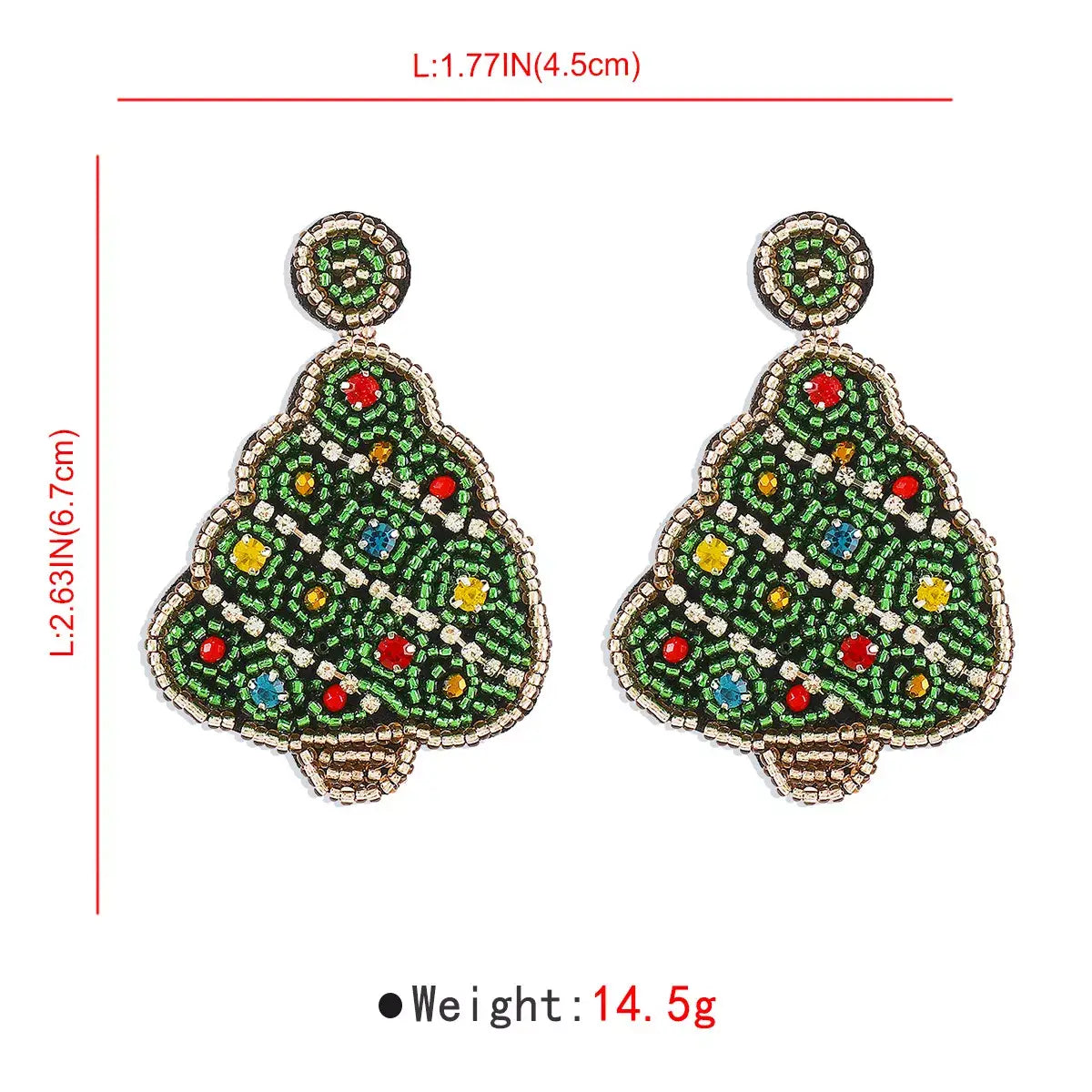 Christmas Tree Dangle Earrings - Trendsi - Flyclothing LLC
