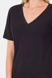Zenana V-Neck Short Sleeve T-Shirt - Trendsi - Flyclothing LLC