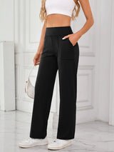 Lovelet High Waist Active Pants with Pockets - Trendsi - Flyclothing LLC