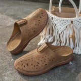 Round Toe Cutout Slip-Ons - Trendsi - Flyclothing LLC