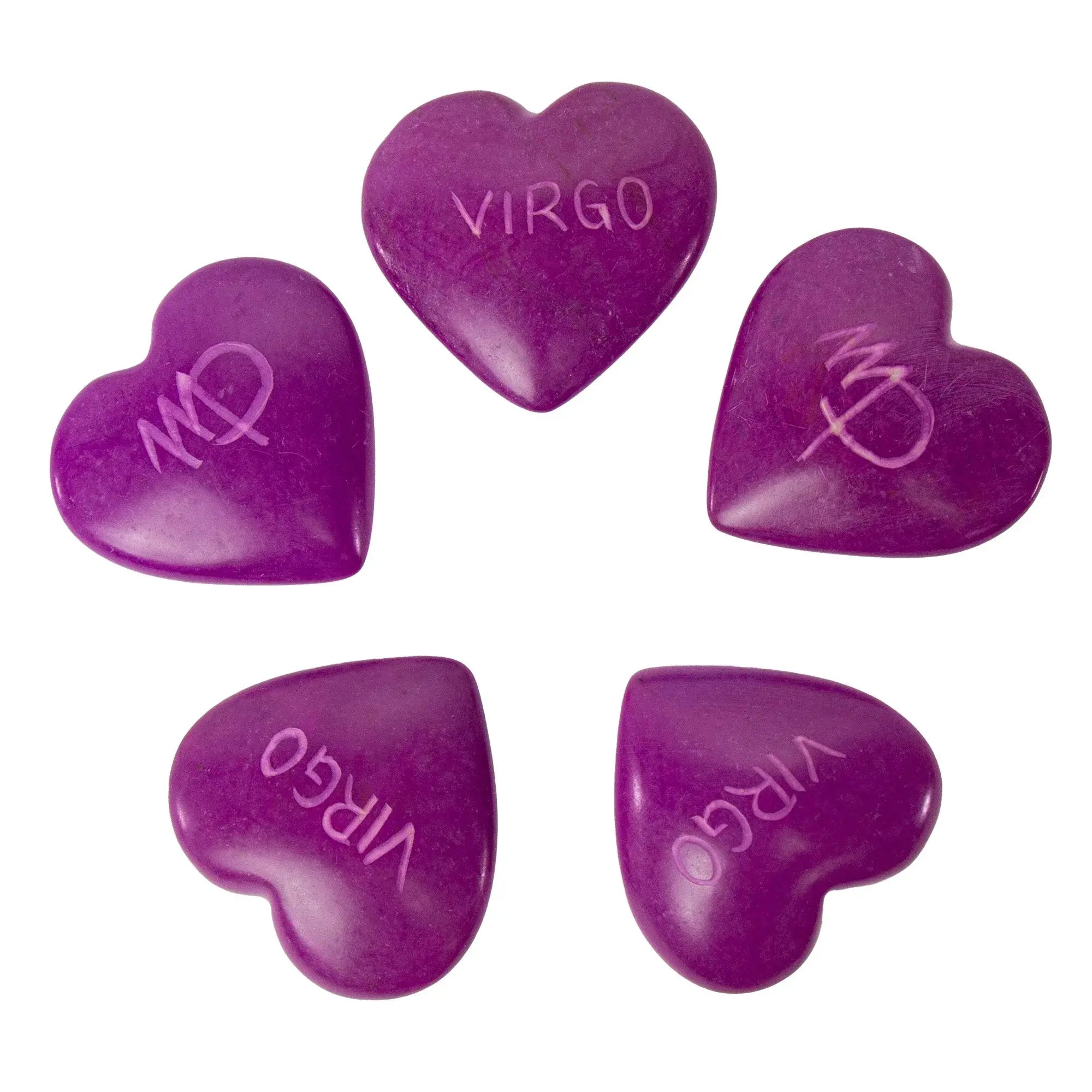 Zodiac Soapstone Hearts, Pack of 5: VIRGO - SMOLArt - Flyclothing LLC
