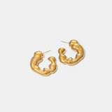 Stainless Steel C-Hoop Earrings - Trendsi