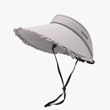 Frill Adjustable Ice Silk Sun Hat - Trendsi