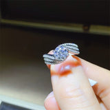 1 Carat Moissanite 925 Sterling Silver Ring - Trendsi