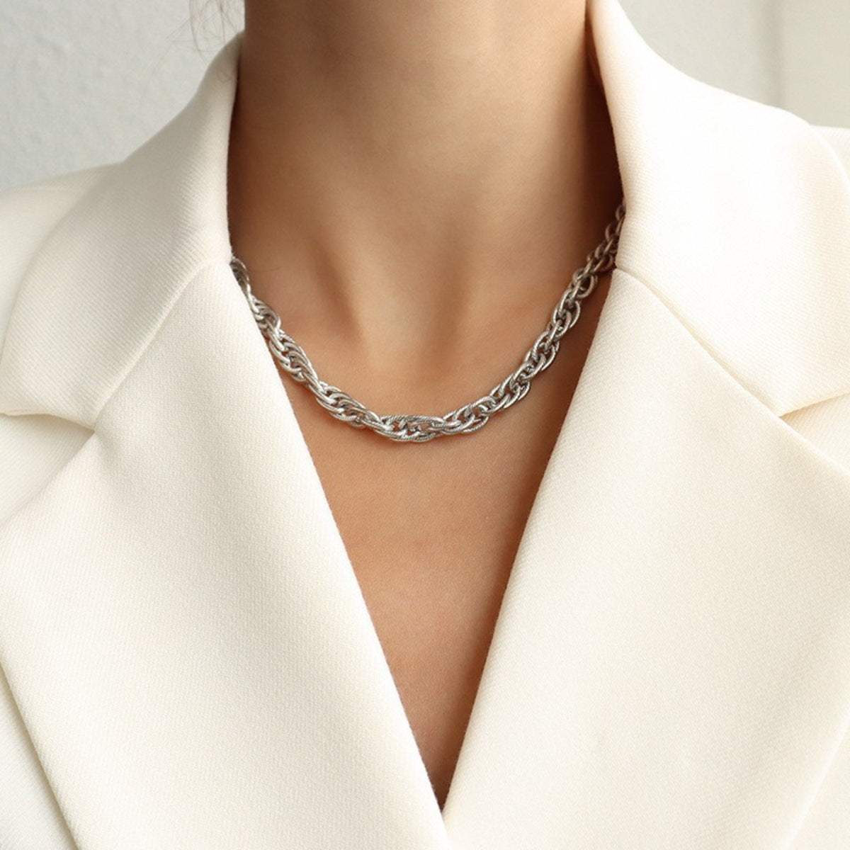 Titanium Steel Chain Necklace - Trendsi - Flyclothing LLC
