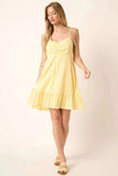 Mittoshop Ruched Detail Spaghetti Tie Mini Dress - Trendsi - Flyclothing LLC