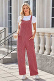 Lovelet Square Neck Wide Strap Overalls with Pockets - Trendsi - Flyclothing LLC