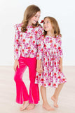 Magenta Velvet Bells - Mila & Rose ® - Flyclothing LLC