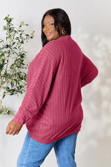 Basic Bae Full Size Ribbed Cocoon Cardigan - ShopBasicbae - Flyclothing LLC