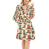 Baha Ranch Got My Boots Western Bath Robe - Baha Ranch Western Wear - Flyclothing LLC