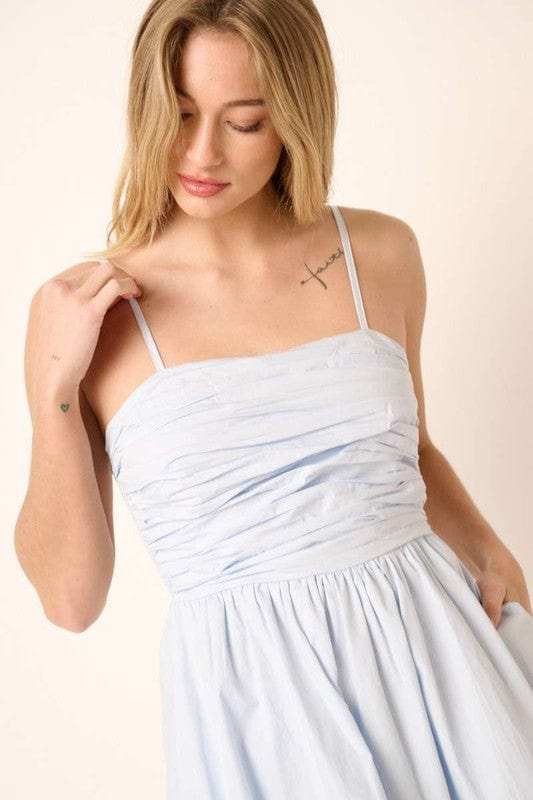 Mittoshop Ruched Detail Bubble Hem Mini Dress - Trendsi - Flyclothing LLC