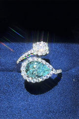 2 Carat Moissanite 925 Sterling Silver Bypass Ring - Trendsi - Flyclothing LLC