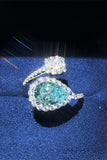2 Carat Moissanite 925 Sterling Silver Bypass Ring - Trendsi