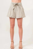 And The Why Linen Blend Striped Flowy Shorts - Trendsi