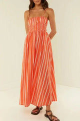 Striped Square Neck Cami Dress - Trendsi - Flyclothing LLC