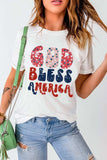 Letter Graphic Round Neck Short Sleeve T-Shirt - Trendsi - Flyclothing LLC