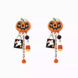 Halloween Pumpkin Ghost Dangle Earrings - Trendsi - Flyclothing LLC