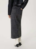 Slit Midi Denim Skirt with Pockets - Trendsi - Flyclothing LLC
