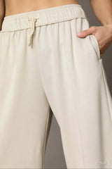 Umgee Elastic Drawstring Waistband Wide Leg Pants - Trendsi - Flyclothing LLC