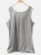 Scoop Neck Wide Strap Tank - Trendsi - Flyclothing LLC