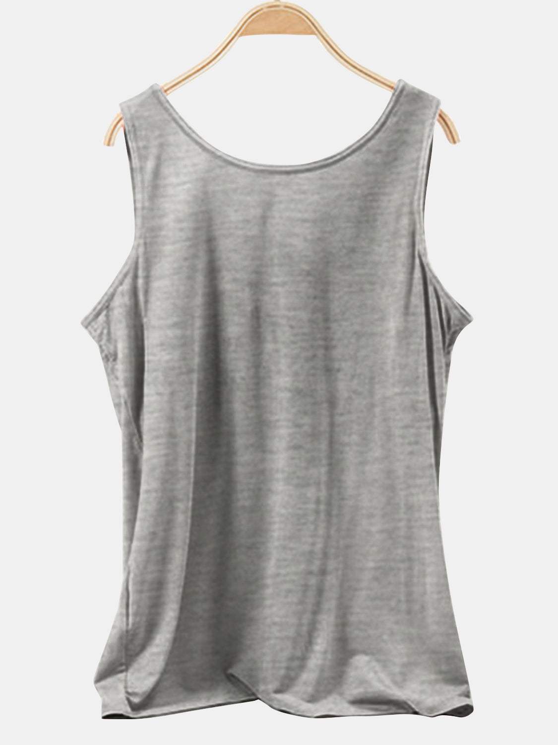 Scoop Neck Wide Strap Tank - Trendsi - Flyclothing LLC