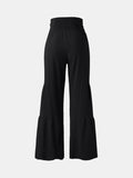 Tied Ruched Wide Leg Pants - Trendsi