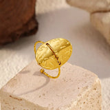 Hammered Disc Open Ring - Trendsi - Flyclothing LLC