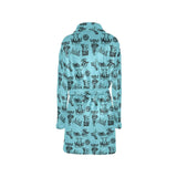 Baha Ranch Blue Cowboy Print Western Bath Robe - Baha Ranch Western Wear - Flyclothing LLC